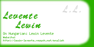 levente lewin business card